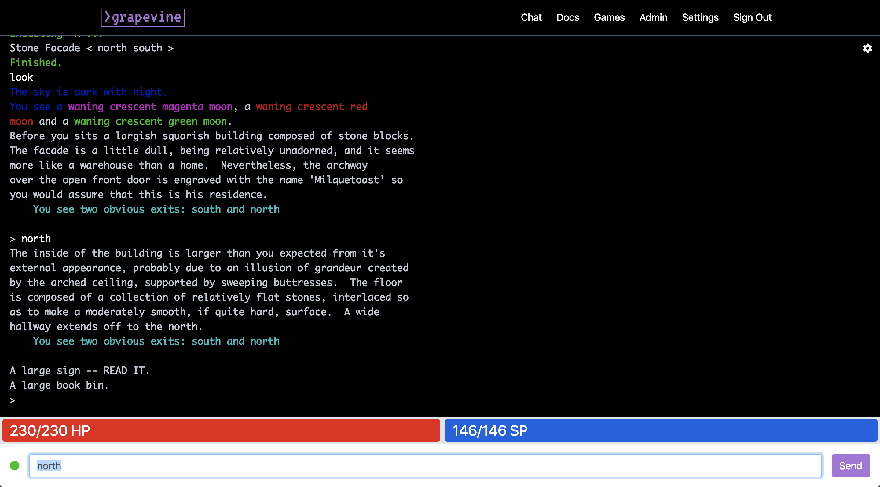 Grapevine's Web Client
